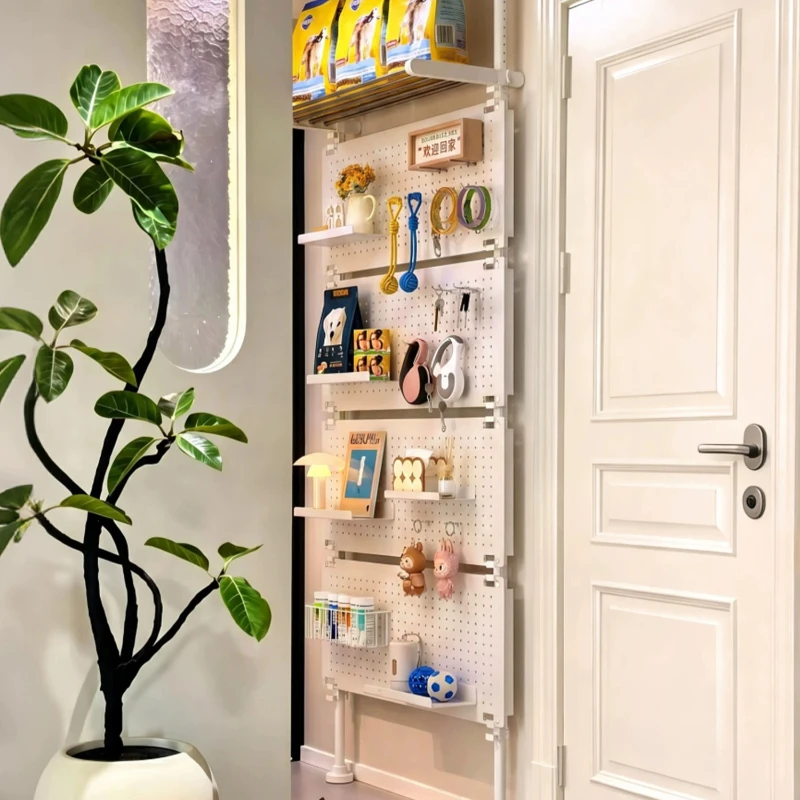 Estantes de Almacenamiento de Pared, Organizador de Panel Perforado, Estantes para Objetos Pequeños, Repisas Flotantes de Cocina, Artículos para el Hogar