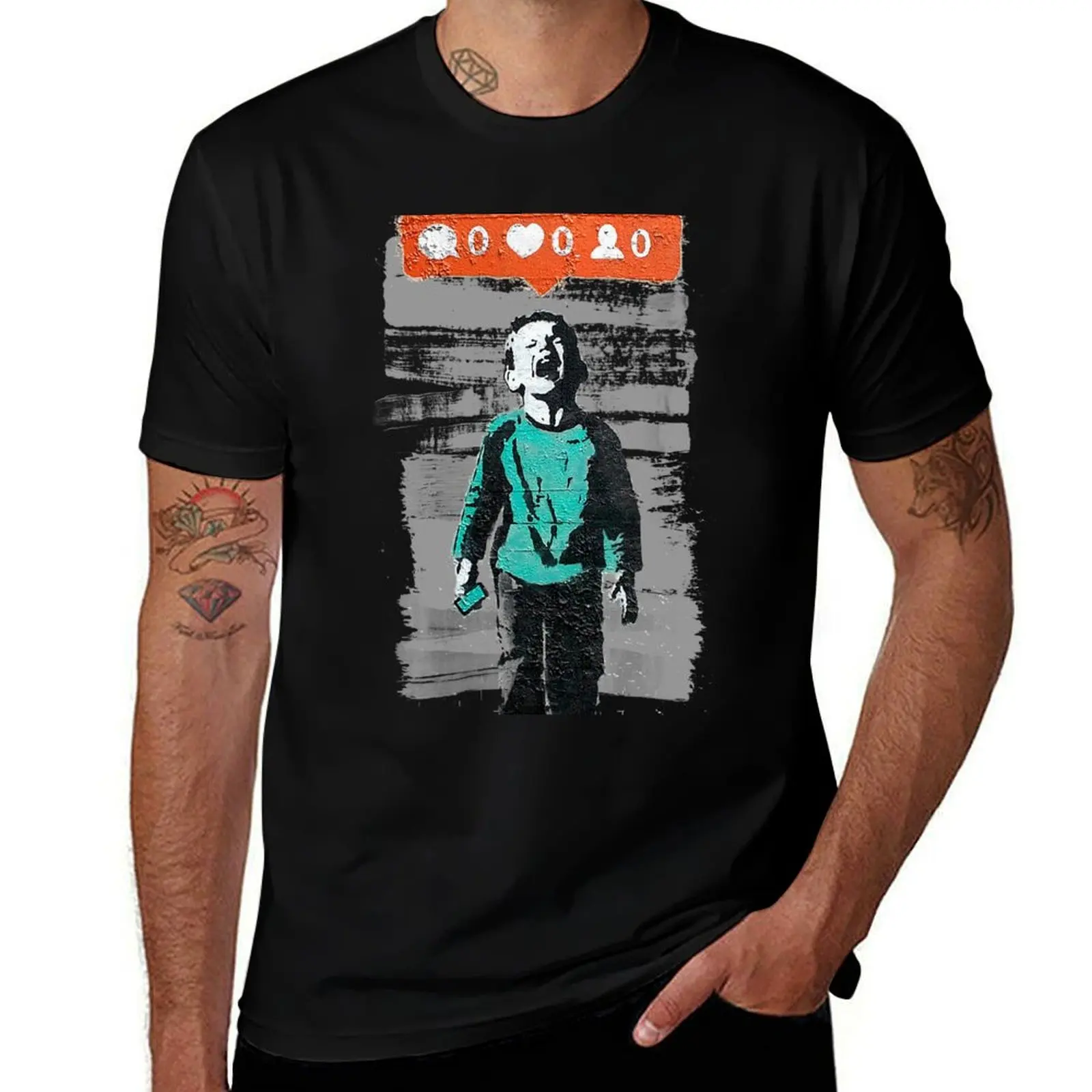 Bansky Crying Like T-Shirt Daily Wear Plain Short Sleeve Shirt