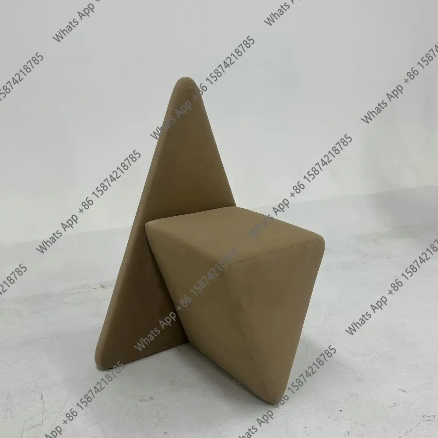 N62 Modern simple triangle creative designer single seat home living room fabric dressing book chair