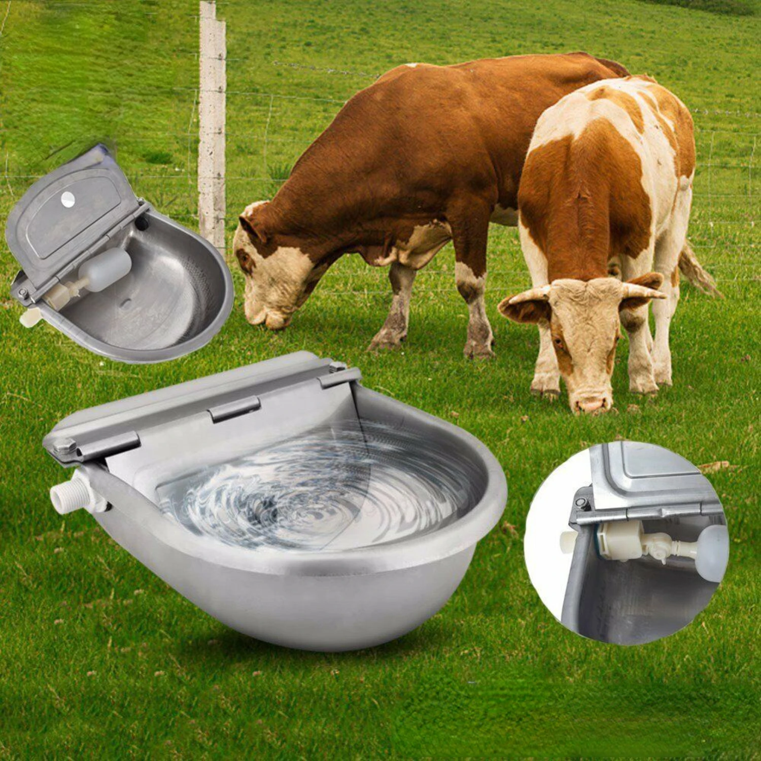 

venience - Rust-Resistant and Weather-Proof Design for Outdoor Use - Versatile and Heavy-Duty Animal Water Container for Farm an