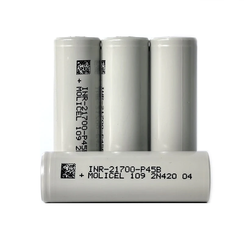 1-6pcs Original 3.6V Molicel 21700 P45B INR21700-P45B 4500mAh Max 45A Discharge Battery Support -40℃ Low Temperature Discharge