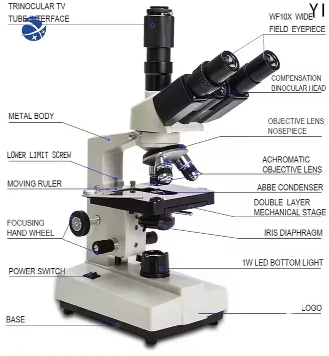 XSZ-107BN 40X-1600X Biological microscope Medical microscope