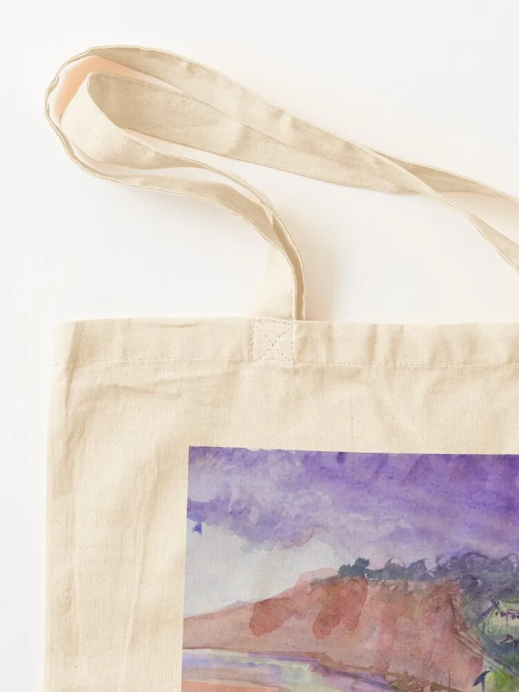 Budleigh Salterton في الشتاء الرسم بالألوان المائية حمل حقيبة أكياس التسوق حقائب من القماش حمل الحقائب القماشية حمل حقيبة #3