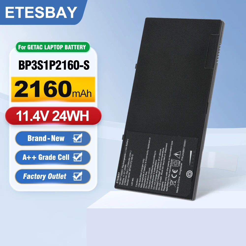 ETESBAY BP3S1P2160 BP3S1P2160-S Laptop Battery For Getac F110 Tablet Series G8M3X2 441857100001 P/N:24285710000 11.4V 2160mAh