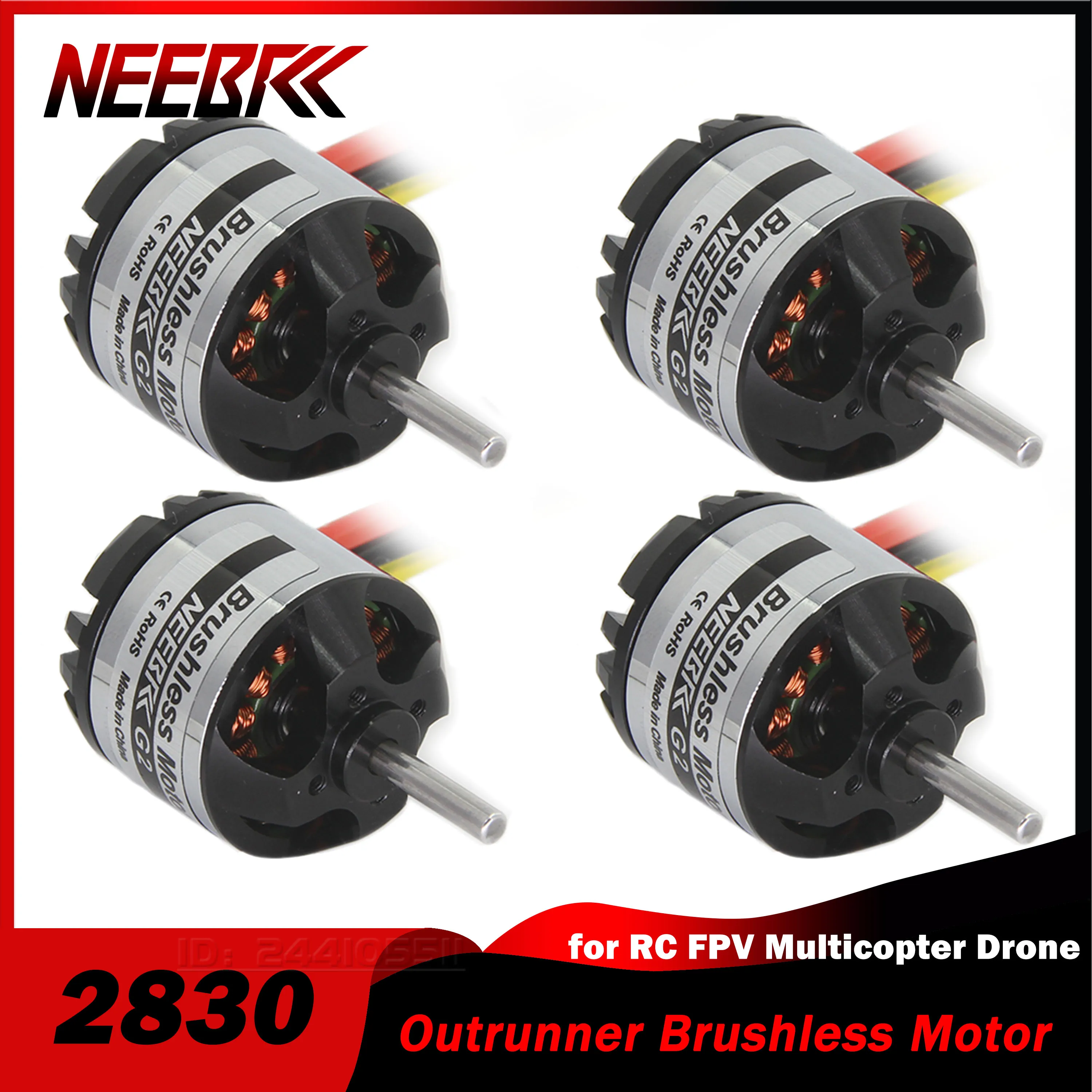 

NEEBRC 2830 850KV 1000KV 1300KV Outrunner Brushless Motor 2-4S Lipo for RC FPV Multicopter Drone Airplane Fixed-wing Quadcopter