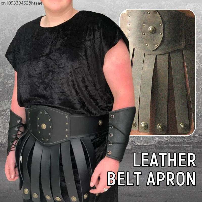 

Ancient Roman Gladiator Battle PU Leather Belt Skirt Gothic Medieval Greek LARP Cosplay Costume Roman Empire Warrior Skirts