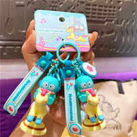 Sanrio Hangyodon Carousel Rocking Pony Ride Spring Bag Pendant Widgets Ornaments Cute Special Happy Horse Kawaii Fish Key Chain