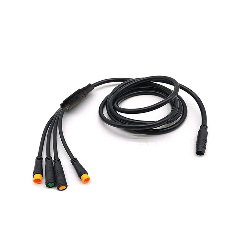 Electric Bicycle Scooter Connection Cable 1 To 4 8 Pin Waterproof Cable Leads Wires For KT Controller Throttle E-bike Power Cord