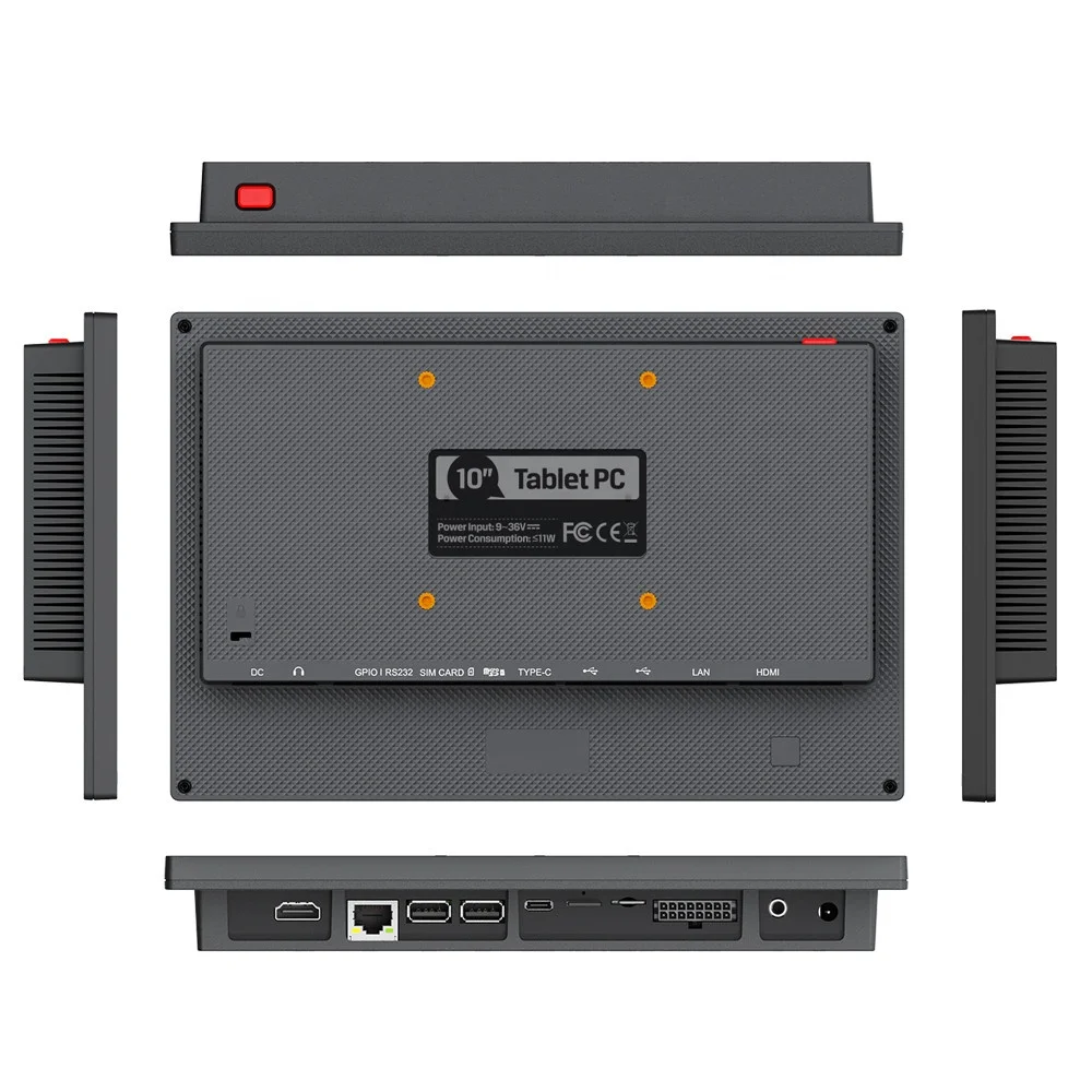 Lilliput New PC-1010 Cheapest 10.1 Inch IPS 1000 Nit Android Tablet Pc Optional Built-in NFC ,3G/4G Network Cellular ,GNSS, POE