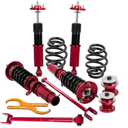 Adjustable Height Coilovers Shock Absorber Springs for BMW E46 3 Series 320i 323i 325i 328i 330i M3 1998-2005 +Control arm