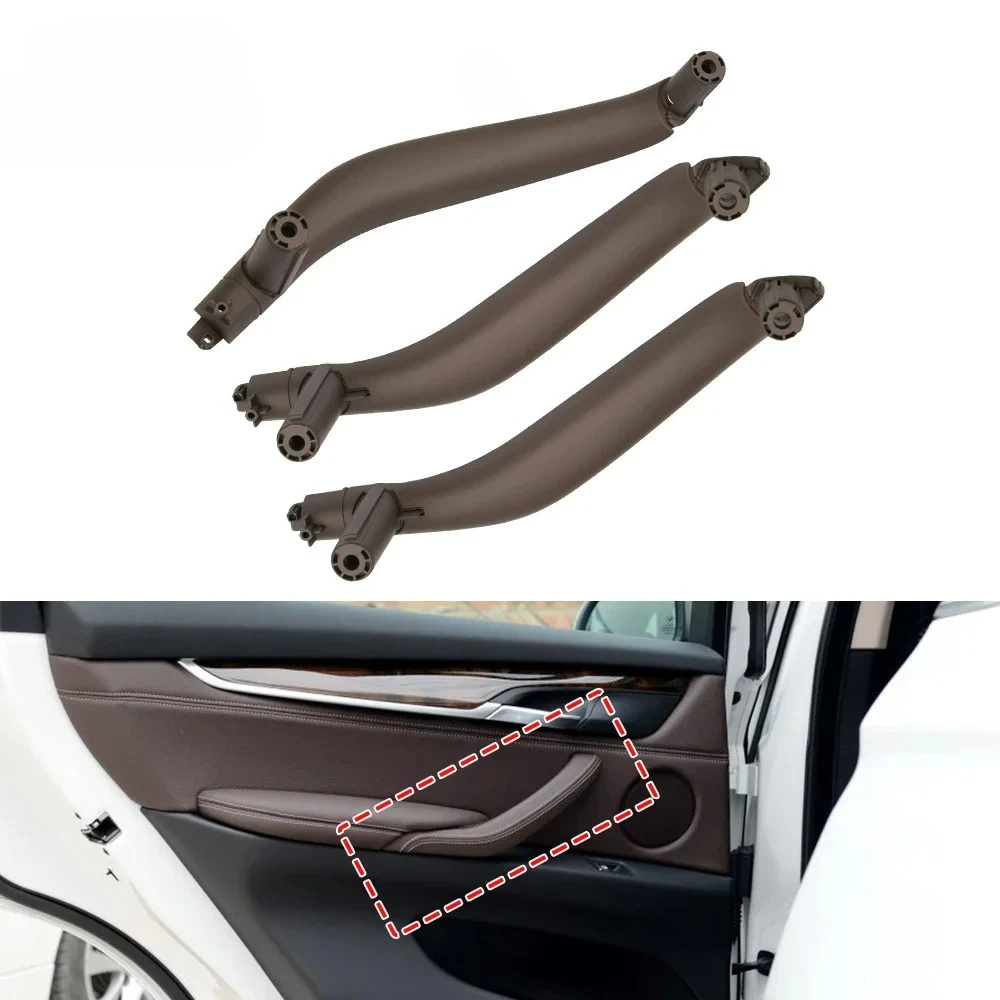 

X-T 3Pcs LHD Car Interior Door Inside Pull Handle Sets Replacement For BMW X5 X6 F15 F16 2014-2018
