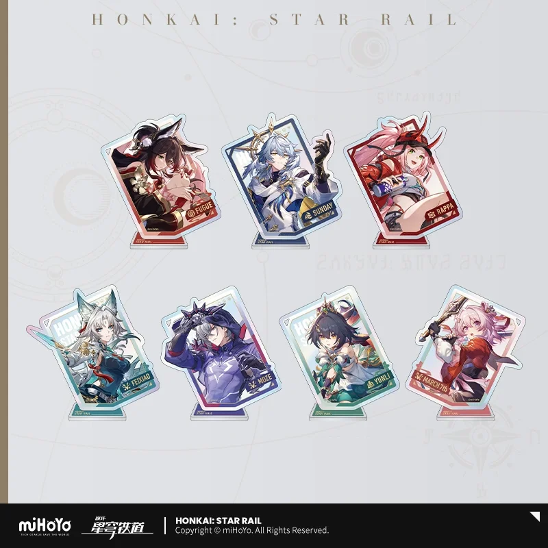 Sunsyea Honkai Star Rail Official Merch miHoYo Original Authentic XJLX Series Standee Pendant Keychain Aventurine Robin Sunday