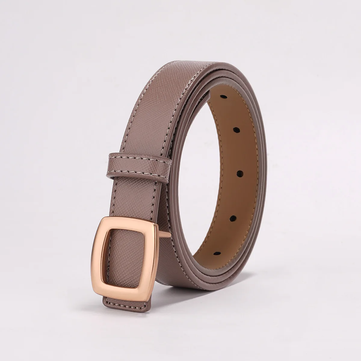 

Женский ремень из натуральной кожи, стильная золотая пряжка, универсальный модный ремень в корейском стиле, подходящий для джинсов и платьев