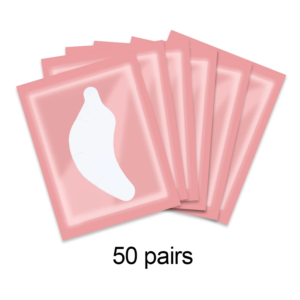 50 Paar Wimpernverlängerungs-Patches, Hydrogel-Patches, Gel-Pad, Make-up, Wimpernlift-Werkzeuge, unter den Augenklappen, Pads für Wimpernverlängerung