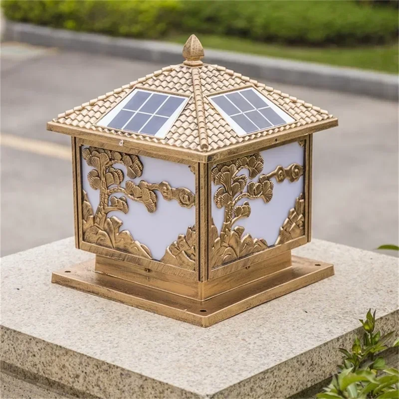 

FAIRY Solar Wall Outdoor Lights LED Pillar Lighting Waterproof Modern Post Light Fixture For Patio Porch Balcony Villa