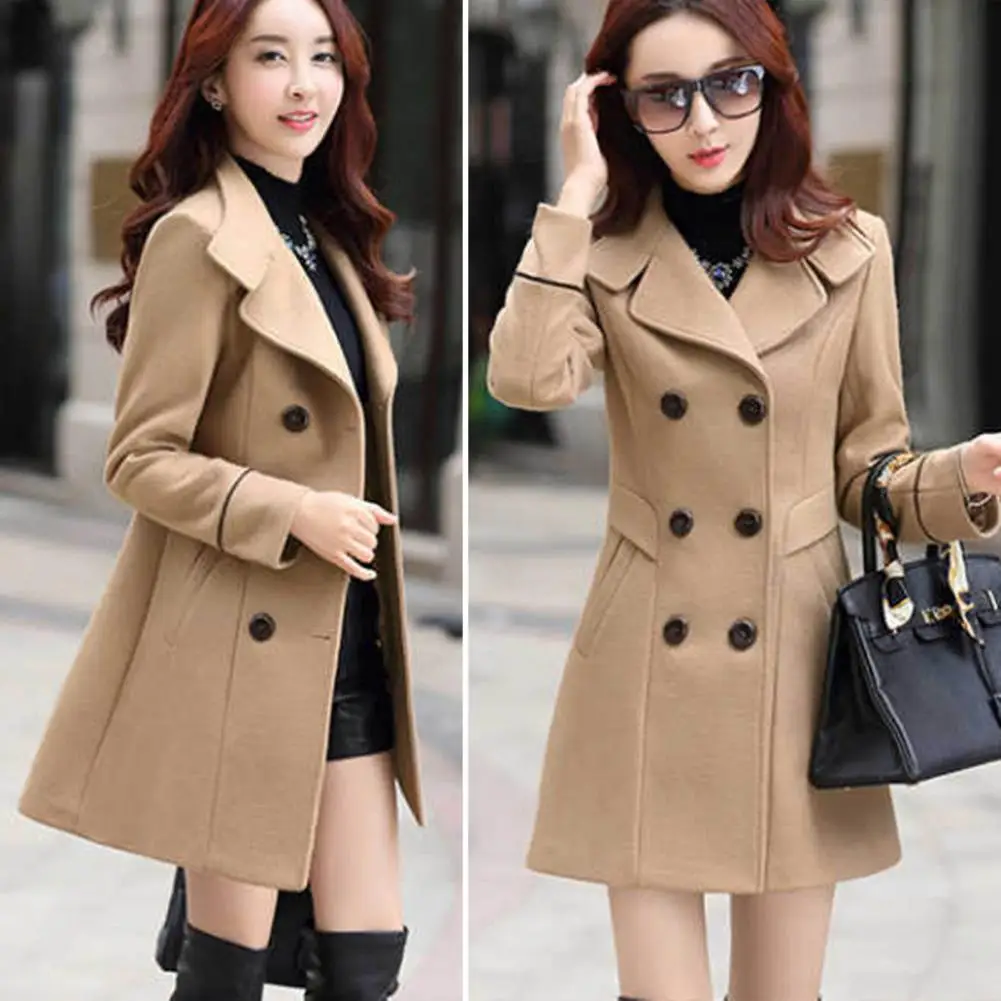 Casual Button Front Longline Coat 2023 autumn winter new fashion Woman clothes outifits Winter coat for women