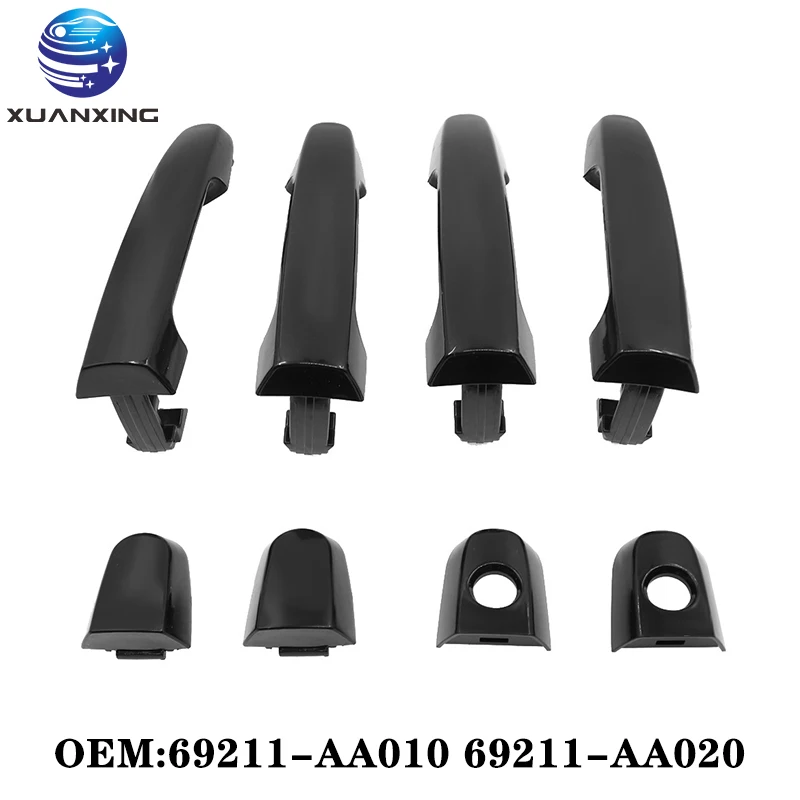 4PCS 69211-AA010 FL FR 69211-AA020 RL RR Exterior Door Handles For Toyota Corolla Matrix RAV4 Yaris Solara Highlander