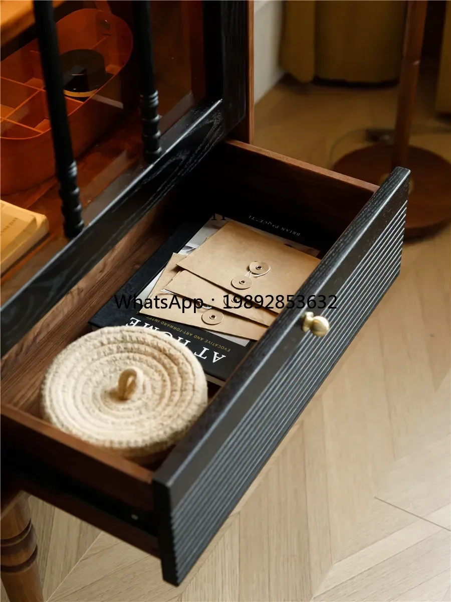 

ZK гостиная ретро стеклянный шкаф-витрина из массива дерева диван ТВ шкаф обеденный боковой шкаф аксессуары для дома