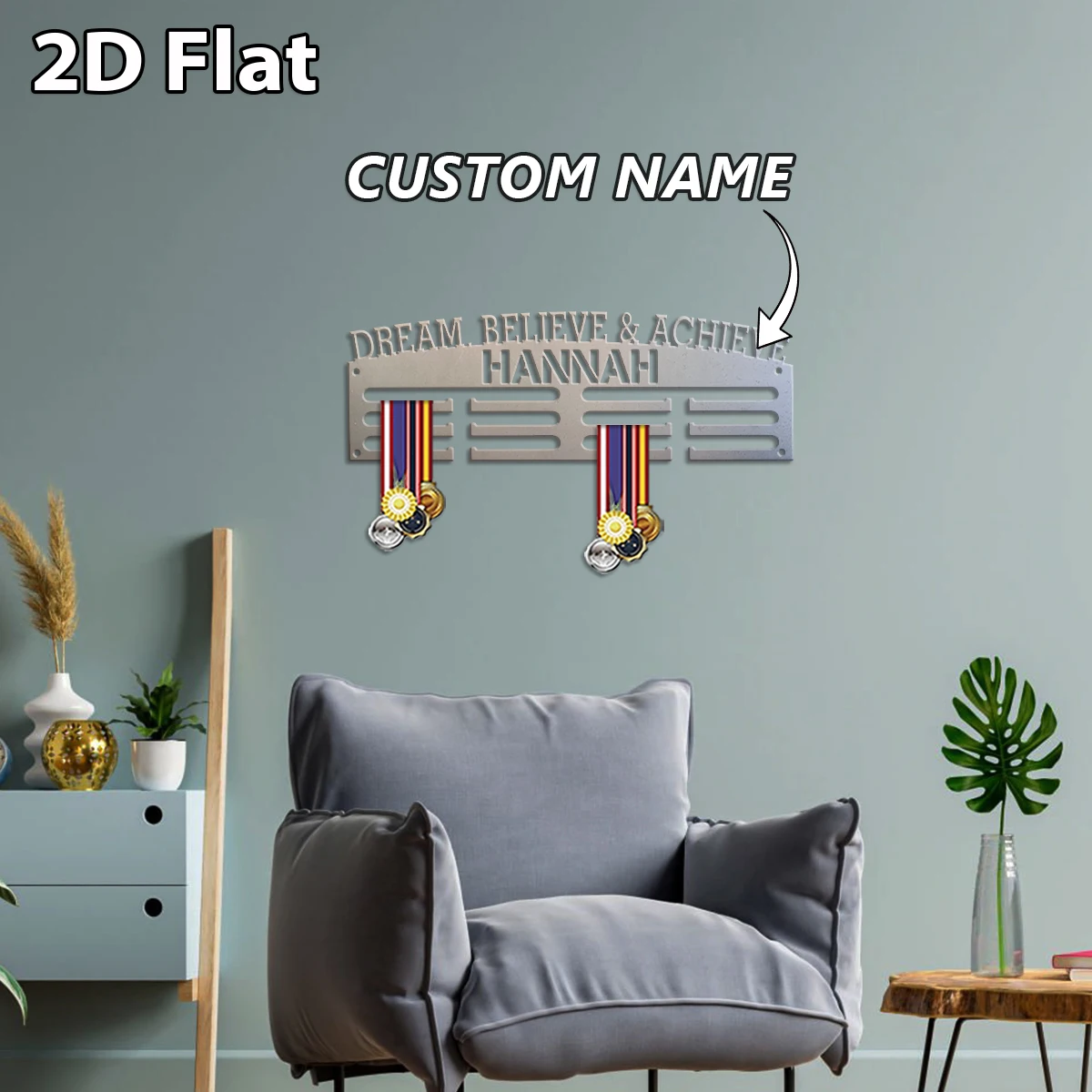 1pc Custom Dreams come true metal medal hook, Metal Wall Art,As Wedding Decor for Room Office, Party Decor,Best Gift for Friends