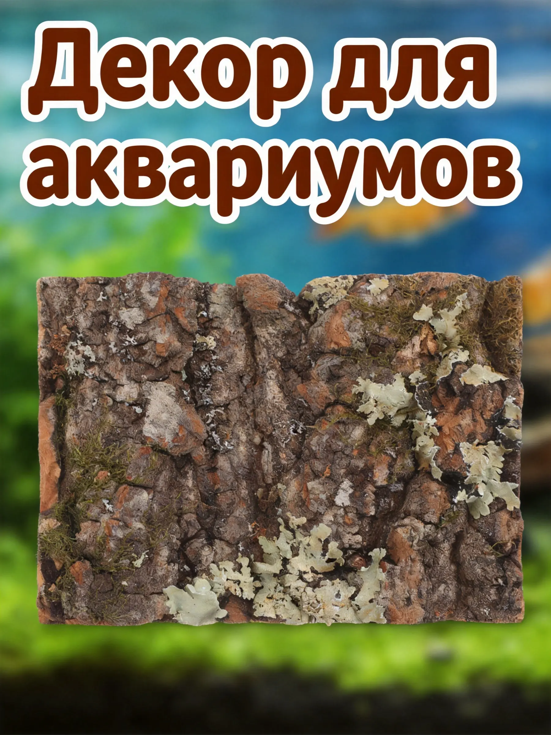 Aquarium Planted Wall - Premium Cork Bark Terrarium Decor Natural