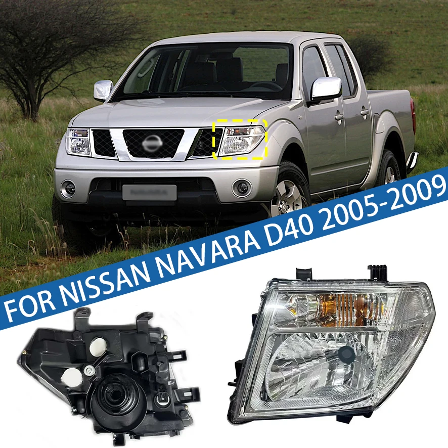 

For Nissan Navara D40 2005 2006 2007 2008 2009 Front Bumper Head Light Headlamp Driving Headlight Turn Signal Light