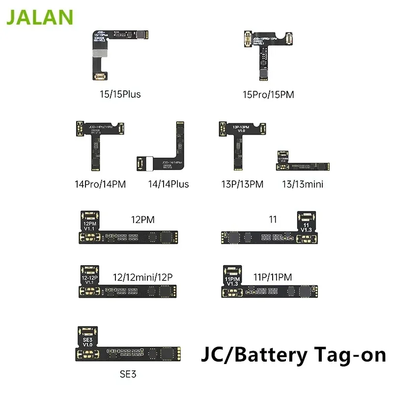 JC Original Battery Repair Flex For Phone 11 12 13 14 15 Pro Remove Warning Battery External Tag On Flex Replacement Repair