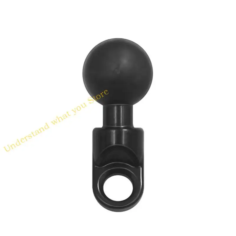 J60A Black Rearview Mirror Mounted Crooked Ball for Head Motorcycle Angled Base Camer