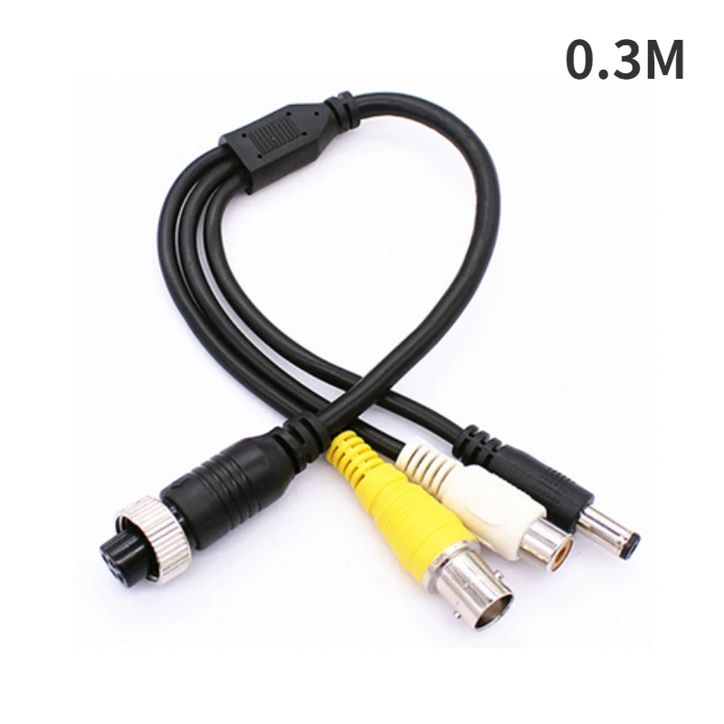 Car Monitoring Aviation Head Adapter Cable Aviation Female to BNC Female RCA Female DC Male DVR Cable