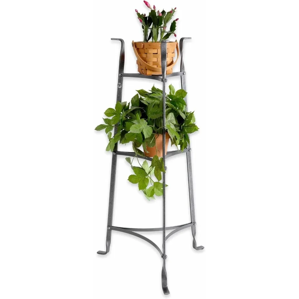 Premier 3-Tier Plant Stand, Pot Rack, Hammered Steel|