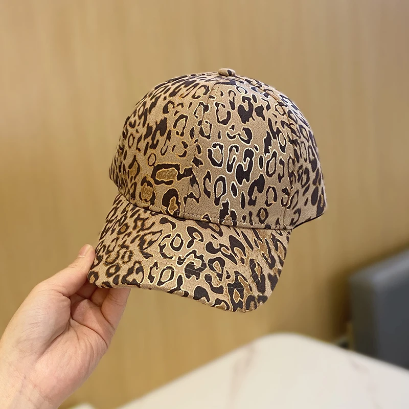 Ladies Leopard Print Baseball Cap Spring Summer Outdoor Travel Elegant Casual Peaked Cap Autumn Sports Fashion Versatile Sun Hat