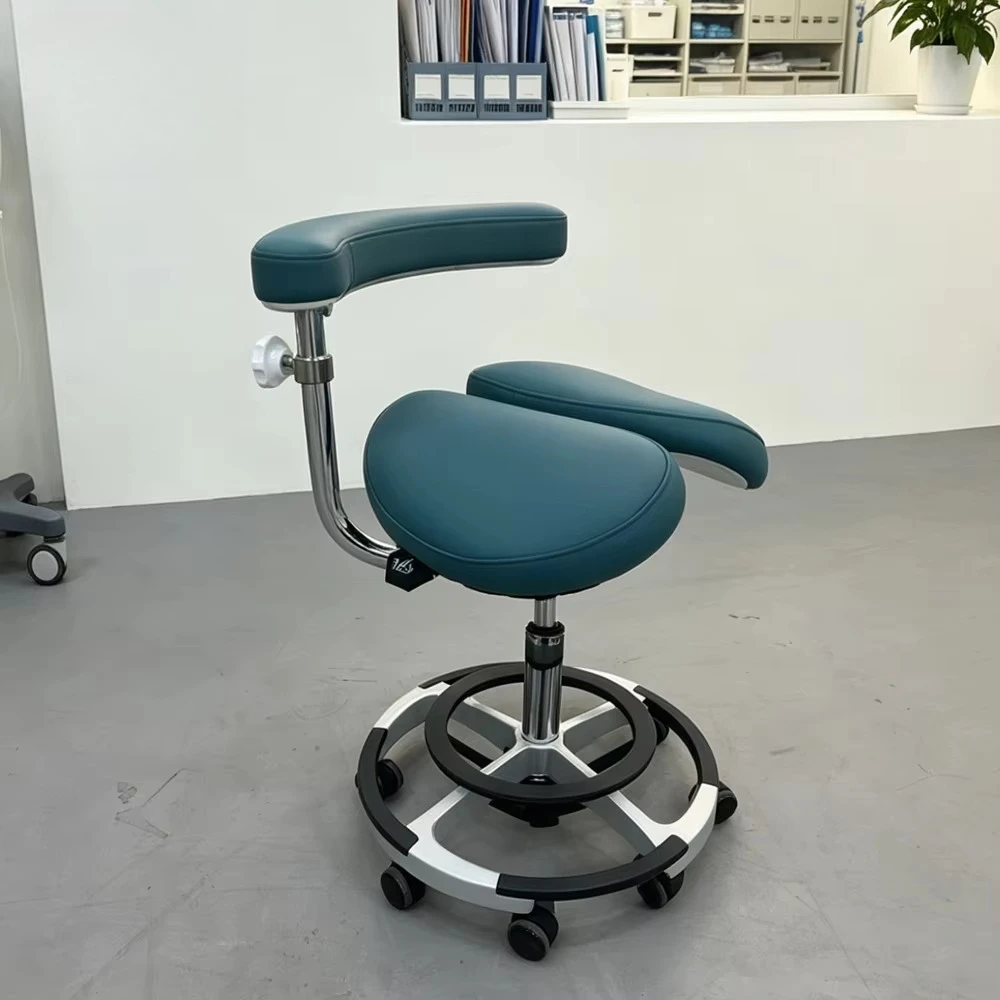Adjustable Dental Stool with Armrest Dentist Chair Stool for Dental Procedure Dental Assistant Chair