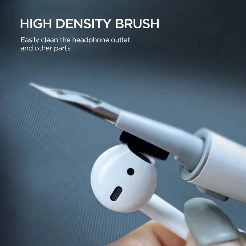 Retractable Headphone Cleaning Pen Keyboard Dusting Brush Three-In-One Storage Bluetooth Earplug Cleaning Artifact