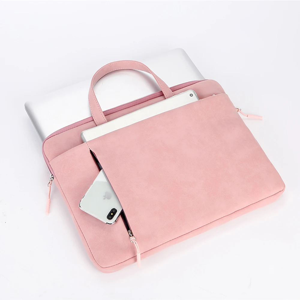 

Сумка для ноутбука 13-15,6 дюймов, водонепроницаемая искусственная кожа, портфель унисекс для Macbook Air Pro, кожаный чехол для ноутбука