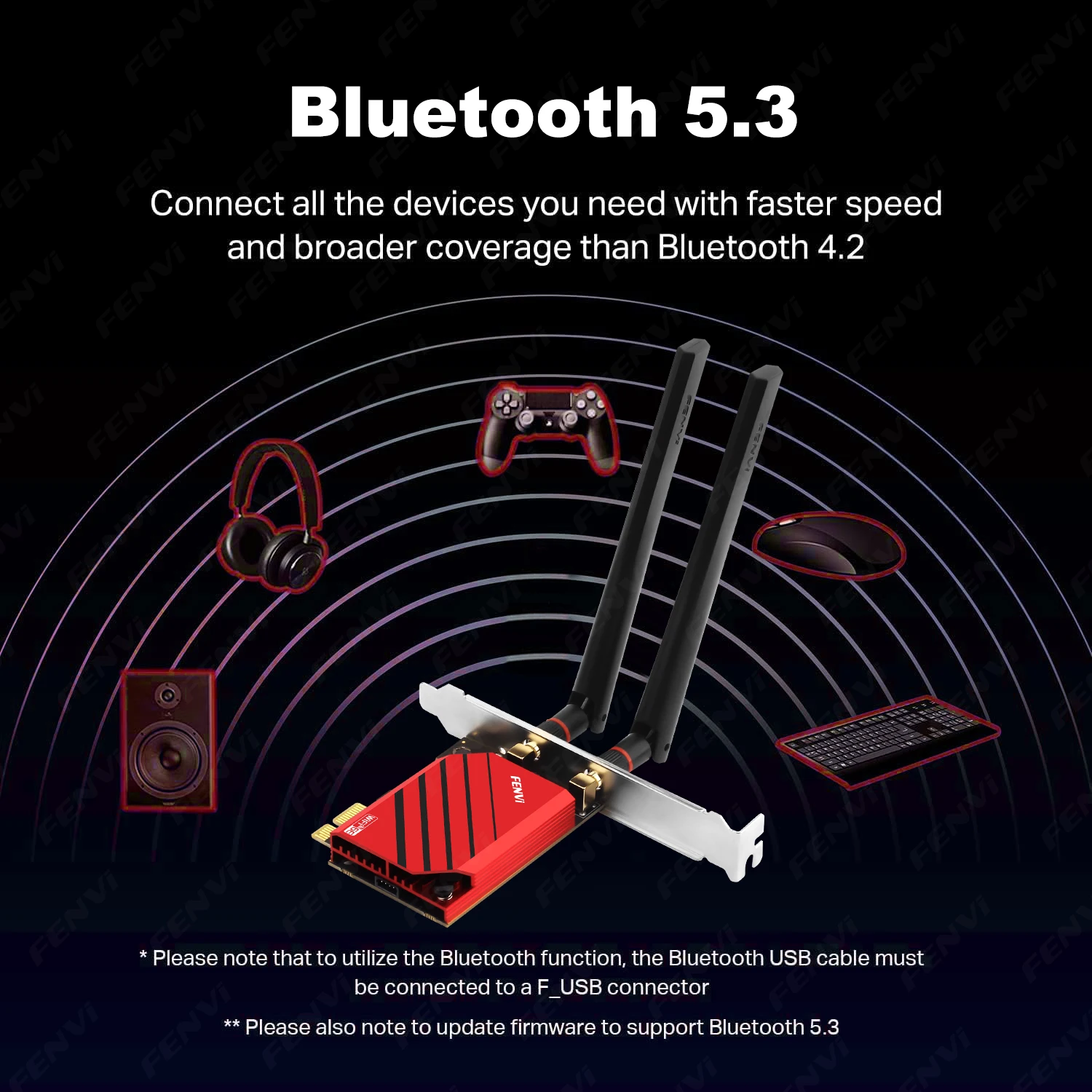 WiFi 6E AX5400 PCI-E Adapter RTL8852CE BT 5.3 Tri Band 2.4G/5G/6Ghz Gigabit Wireless Network Card 802.11AX For Desktop Win 10/11 - view 3