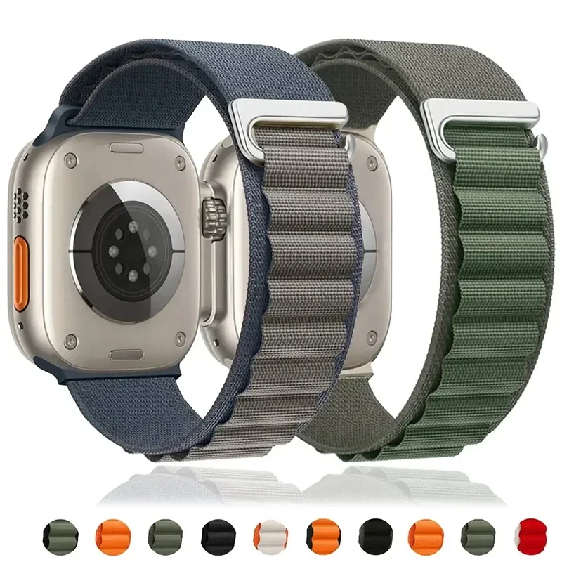 Alpine Loop Nylon Band for Apple Watch Strap 46mm 49mm 42mm 44mm 45mm 41mm 40mm C-Hook Bracelet iWatch Ultra 2 SE/10/9/8/7/6/5