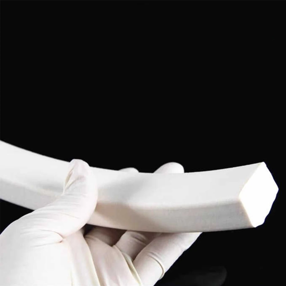 1/2/3 Meter White High Temperature Resistant Sealing Strip Silicone Foam Square Strip Square Strip Silicone Foamed Rubber