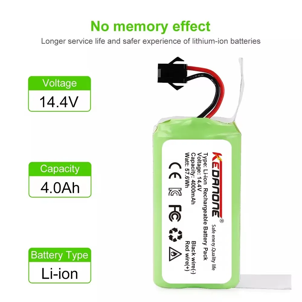 

14.4V 2600mAh Lithium Battery for ILIFE A4 A4s V7 A6 V7s Plus Robot Vacuum Cleaner ILife INR18650 M26-4S1P Full Capacity