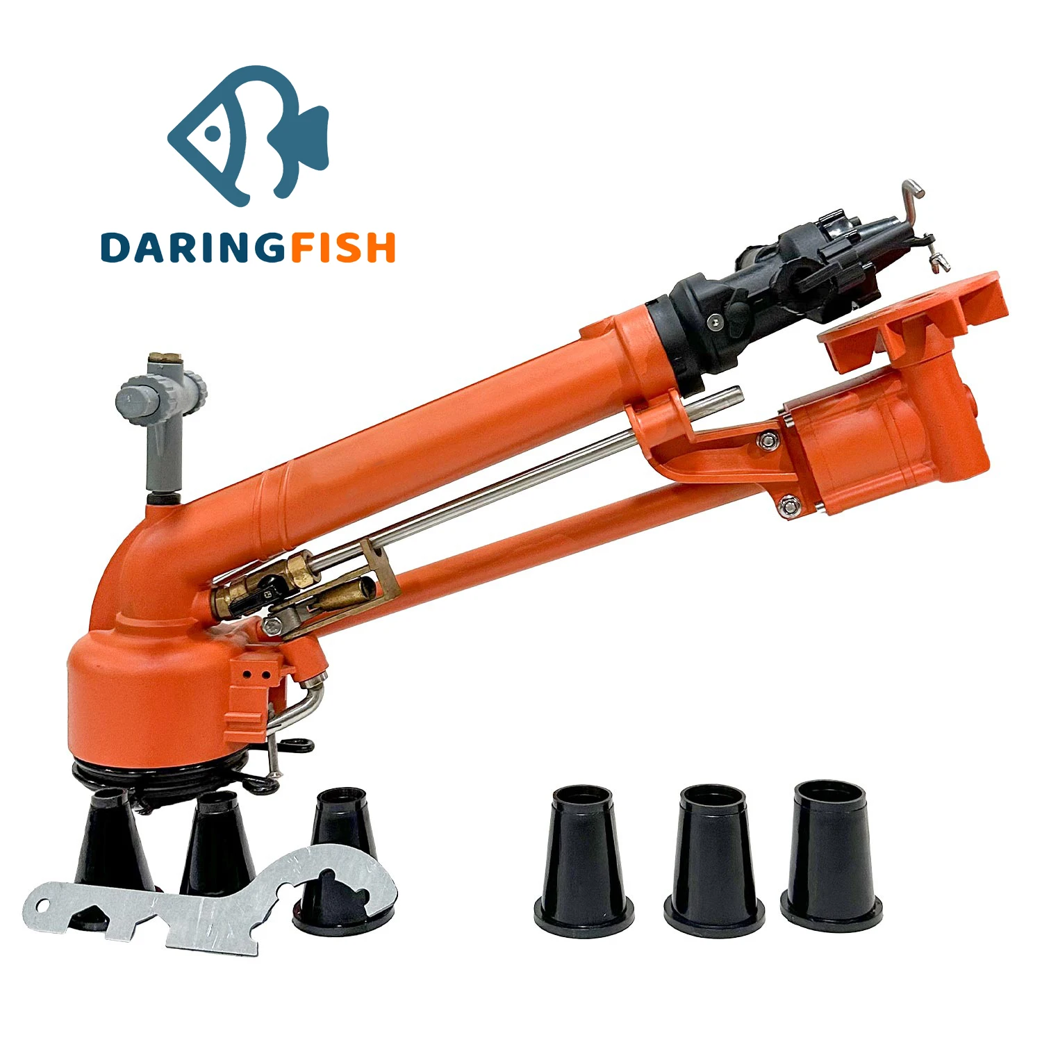 DaringFish High Pressure Rocker Sprinkler Turbine Spray 360 Degree Automatic Rotary Garden Sprinkler