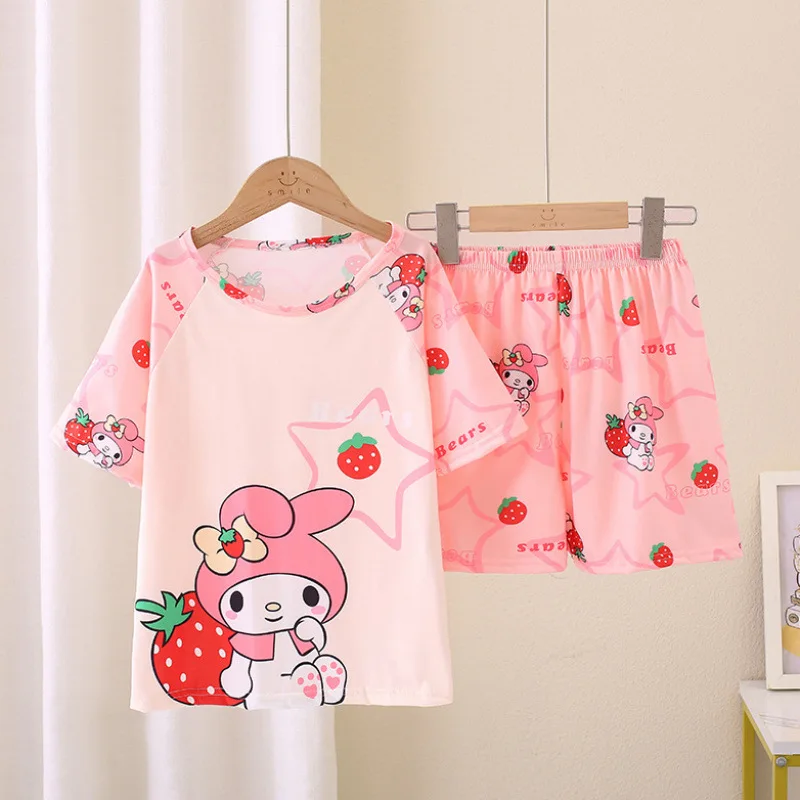 أطقم بيجامات للبنات بيجامات ديزني للأطفال الصغار بيجامات صيفية قصيرة ستيتش إنفانت كورومي سانريو ملابس منزلية للأولاد #5