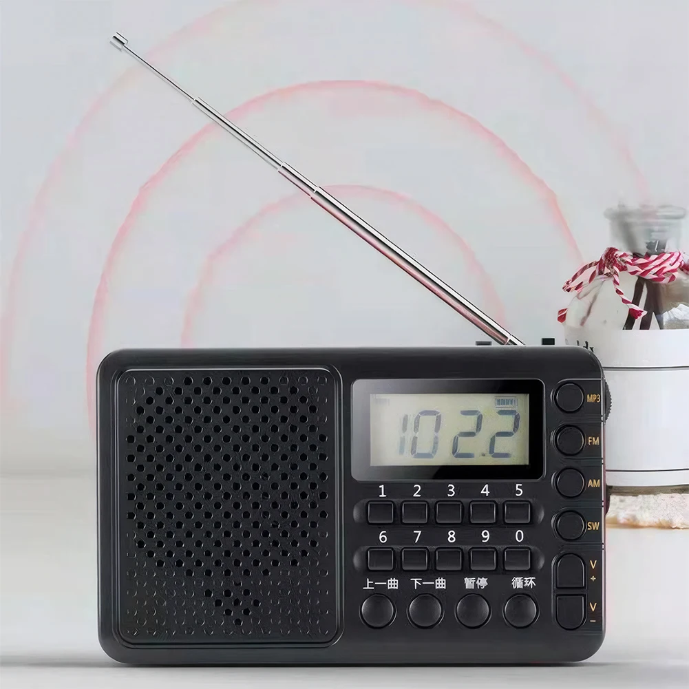 Полнодиапазонное радио со светодиодным экраном, MP3-плеер, поддержка TF-карты, USB-накопитель для дома, уличные подарки для пожилых людей, пожилых людей