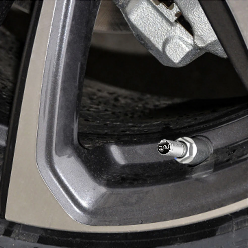 4 Stück Auto-Radventilkappen Reifenventilabdeckungen zum Einschrauben Zubehör für Audi Sline A6 Q7 A7 S3 A8 A3 RS A1 A5 A4 Quattro Q5 Q3 TT – Detail 5