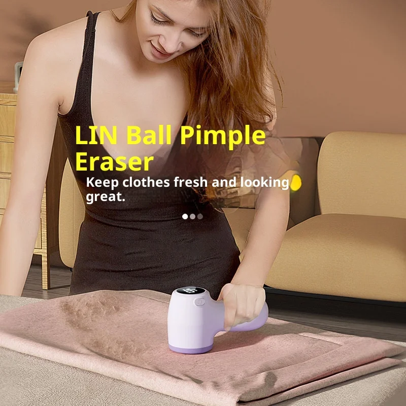 New Digital Display Lint Remover - Portable Rechargeable Fabric Shaver for Home Use Efficiently Removes Fuzz Balls from Clothes
