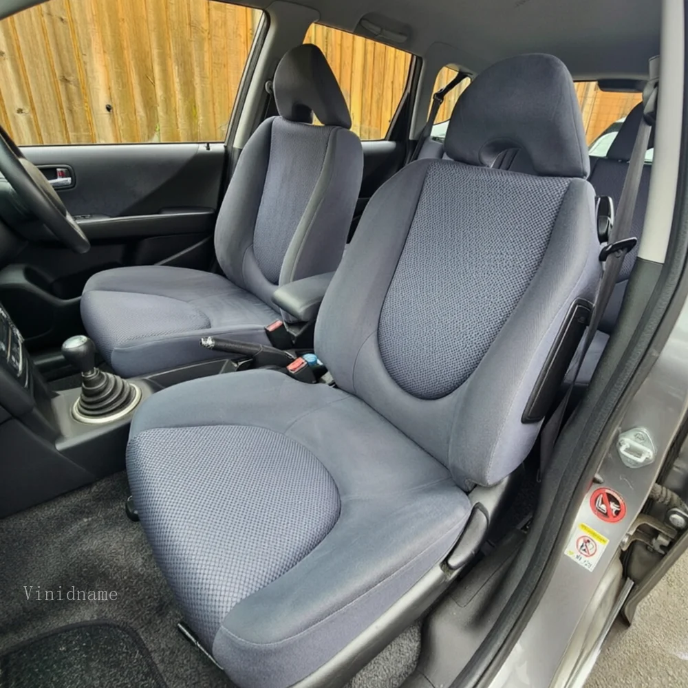For Honda Jazz Fit 2001 2002 2003 2004 2005 2006 2007 PU Leather Custom Car Seat Covers Full Set Interior Protector Accessories