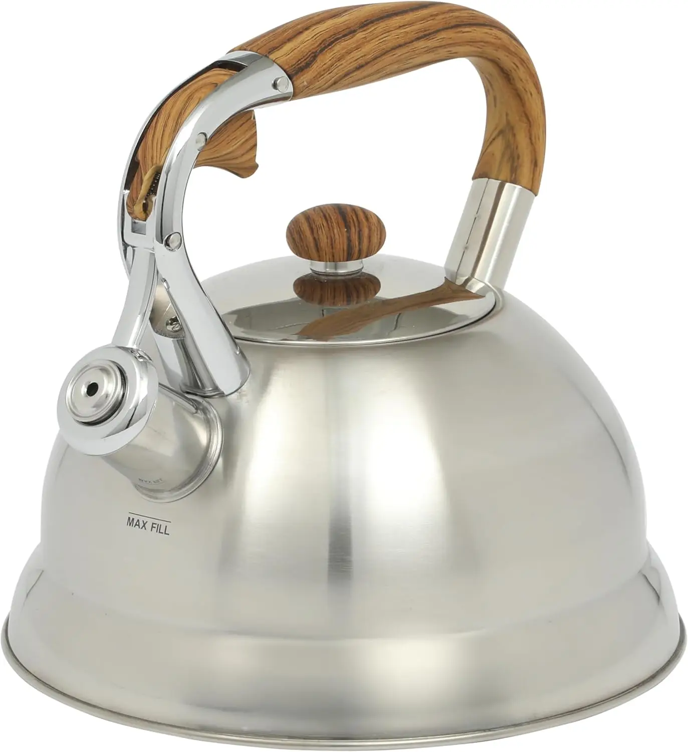 

Woodmont 2-Quart Stainless Steel Tea Kettle w/Wood Handle