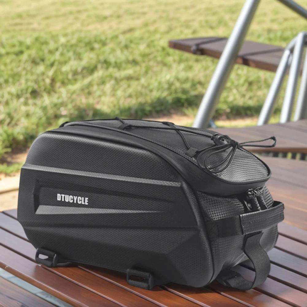 Bike Rear Rack Bag Waterproof Bicycle Trunk Bag Zipper Closure Hard Shell Bike Pannier for Outdoor Camping Hiking Sports
