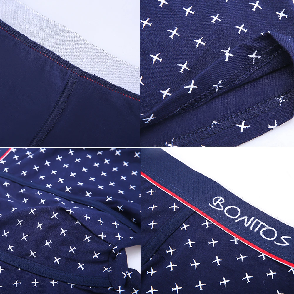3er-Pack Herren-Unterhosen BONITOS mit elastischem Bund, Boxershorts, klassische Marken-Unterwäsche für Männer, Baumwoll-Boxershorts – Detail 14