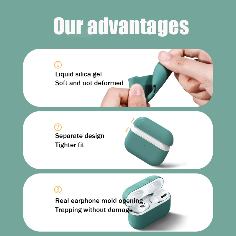 Ban Đầu Silicone Lỏng Dành Cho Tai Nghe Airpods Pro 2 Không Dây Bluetooth Ốp Lưng Bảo Vệ Vào Năm 2022 AirPods Pro 2