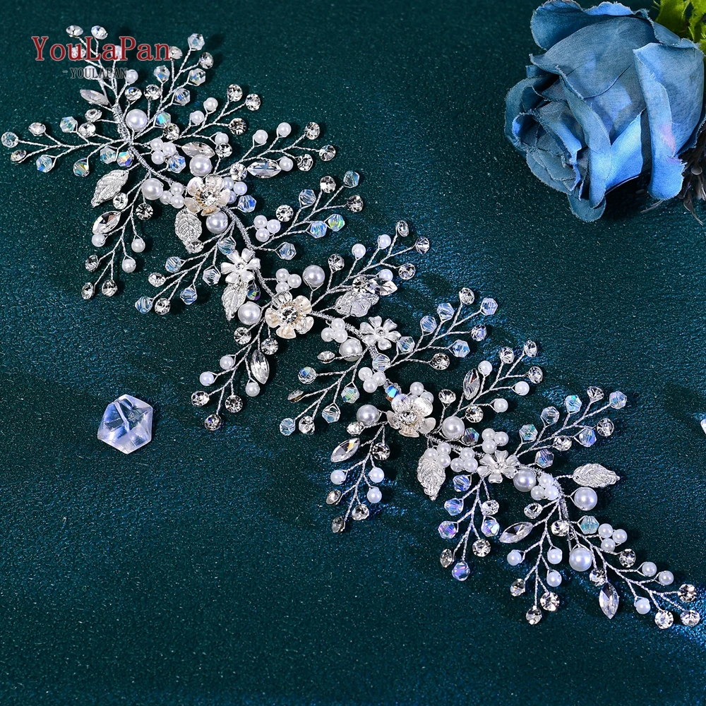 TOPQUEEN Wedding Dress Pearl Belts Bridal Sash Woman Rhinestone Belt Evening Gown Embellished Belt Handmade Waistband SH904