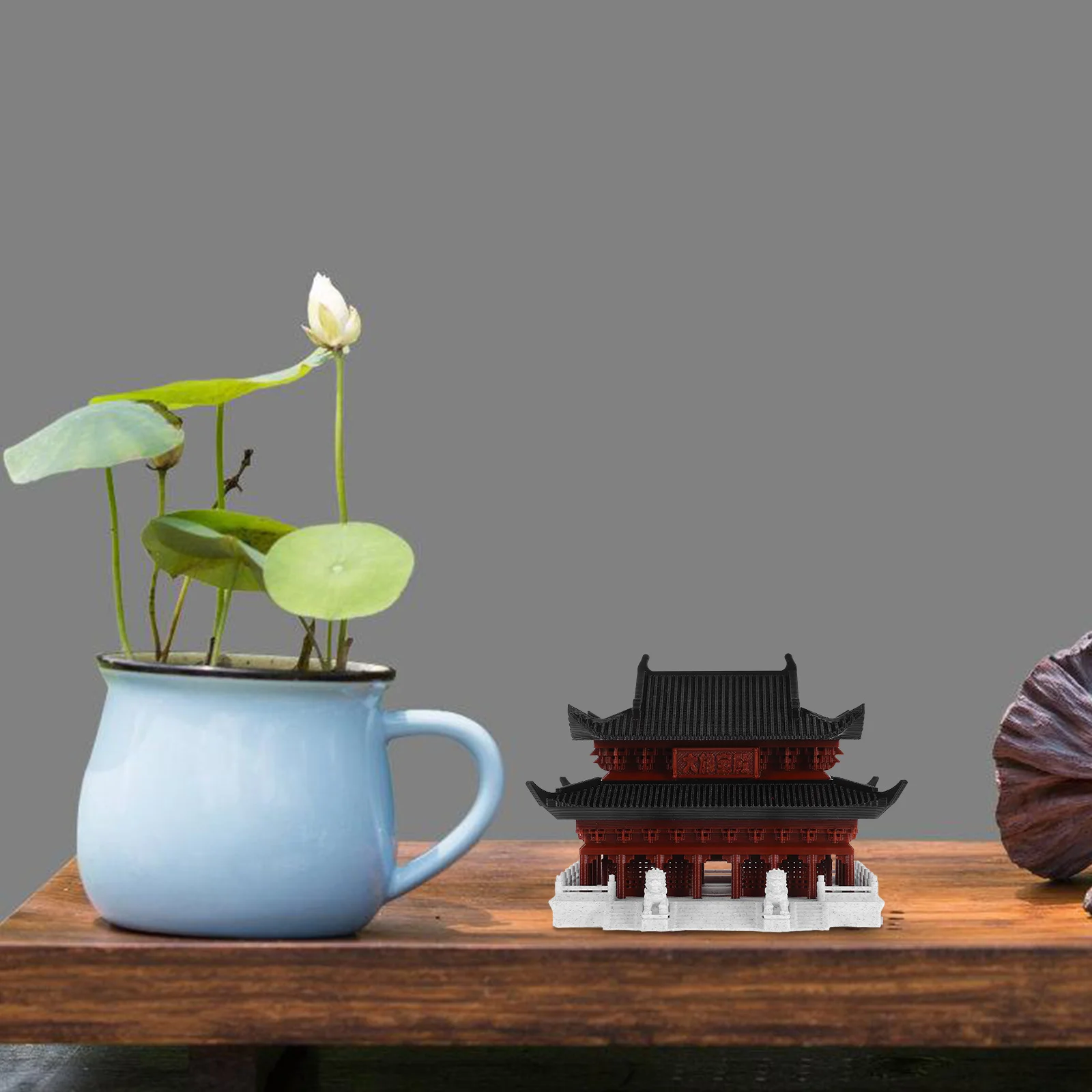 

1pc Micro Landscape Architectural Ornaments Ancient Building Model Chinese Style Miniature Decor Desktop Fish Tank Bonsai Study