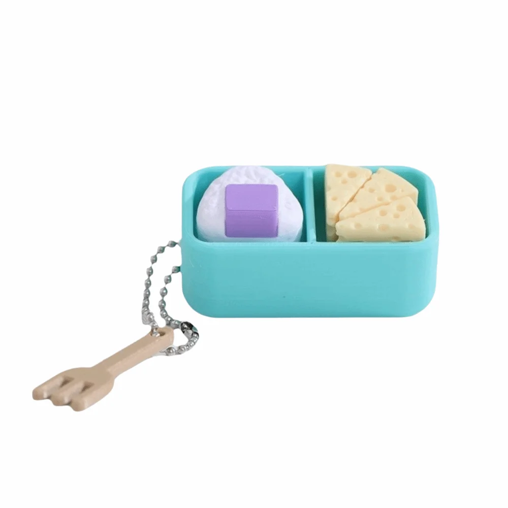 Key Ring Clicker Sushi Keychain Novelty Creative Fidget Keychain Imitation Sushi Cartoon Simulation Food Keychain Kids Gifts